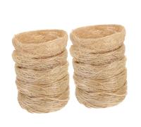 Cabilock 10Pcs Rustic Artificial Bird Nest Made of Hemp for Gardening Props and Table Decoration, Authentic Khaki Faux Bird Nest for Easter and Party Scenes