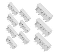 Cabilock 10pcs Securing Clip 3D Printer Timing Belt Securing Clamps Aluminum Tooth Plate Timing Belt Mounting Block Mount Block Silver Stainless Steel