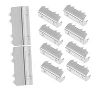 Cabilock 10pcs Securing Clip 3D Printer Toothed Belt Mount Block Toothed Timing Belt Clamp Aluminum Gear Clamp Silver Stainless Steel