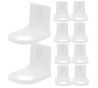 Cabilock 10pcs Self Adhesive Shower Gel Bottle Holder Hooks Wall Mounted Rack for Bathroom Strong Load Bearing No Drilling Suitable for Shampoo and Shower Gel Bottles Glass and Tiles