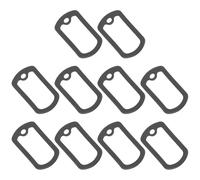 Cabilock 10pcs Silicone Dog Tag Protective Covers Military Noise Reduction Replacement Accessory Lightweight Black for Daily Life