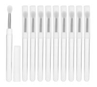 Cabilock 10pcs Silicone Lipstick Brush Lip Gloss Brush Portable with Cover Soft Bristles for Professional Makeup Artists and Everyday Users Makeup with Caps