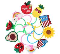 Cabilock 10pcs Silicone Straw Tip Covers with Adorable Shapes for Drinking Straws to Prevent Contamination and Add Cute Decorative Touches for Parties and Everyday Use