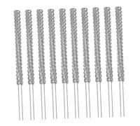 Cabilock 10Pcs Silver Acrylic Candy Apple Sticks Decorative Dessert Picks for Christmas Party Cake Pops and Candy Apples Supplies