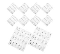 Cabilock 10Pcs Silver Marble Nail Decals with Wave and Stripe Line Design 3D Embossed Self-Adhesive Nail Stickers for Women Manicure DIY Art Accessories