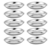 Cabilock 10pcs Smoke Pellet Holder Tray: 8CM Stainless Steel Photography Flat Staging Plates For Visual Effects Photo Shoots Filmmaking And Event Decor