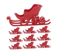Cabilock 10pcs Snowmobile Ornaments Sleigh Decorations Christmas Santa Sleigh Crafting Winter Figurines Plastic Landscape Classic Indoor Ornament Desk Santa Decor Micro Landscape Decor
