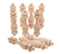 Cabilock 10pcs Solid Wood Roman Column Pillars Unfinished Decorative Baluster Spindles for Staircase and Home DIY Crafts Stable Support Versatile Use in Gardens Courtyards and Parks