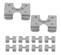 Cabilock 10pcs Stainless Steel Double Rope Clamps for 10-12mm Cable Heavy Duty Ss304 Wire Rope Clips Marine and Industrial for Rigging and Fencing