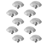 Cabilock 10Pcs Stainless Steel Walkway Blind Dot Studs 35X5Mm Solid Smooth Tactile Warning Nails for Outdoor Sidewalk Safety Nonslip Pathway Markers