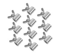 Cabilock 10PCS Stainless Steel Wire Rope Clips Cable Clamps with Round Locking for Secure Grip Heavy Duty Fits Single Double Ropes Tool Installation for Industrial and Outdoor Use