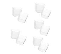 Cabilock 10pcs Translucent Refrigerator Organizer Bins Fridge Side Door Storage Box for Home Kitchen Fresh Keeping Box Condiment Organizer