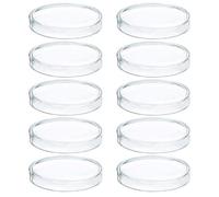 Cabilock 10Pcs Transparent Petri Dishes with Lids 3.94In Clear Plastic Culture Plates for Laboratory Use Agar Cell Tissue Science Experiment Supplies