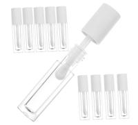 Cabilock 10pcs Transparent Round Lip Gloss Tubes Refillable Lip Balm Bottles Clear Mini Sample Containers for Oil Liquid Eye Shadow Travel Use