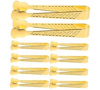 Cabilock 10pcs Vintage Iron Incense Tongs with Anti-Slip Engraved Handle Metal Charcoal Clips for Safe Aromatherapy Burning Compact Reusable Coal Holder for Yoga and Travel