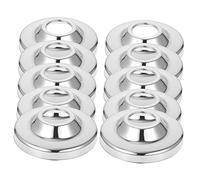 Cabilock 10pcs Wall Flange for Shower Pipeline Slap Wall Cover Cap for Taps Faucets Easy Installation Corrosion Resistant Suitable for Home Office Use