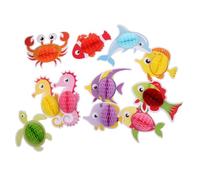 Cabilock 11pcs Under The Sea Party Decorations Life Honeycomb Balls Summer Pool Party Supplies Ocean Theme Backdrop Versatile Beach Decor for Birthday Shower