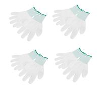 Cabilock 12 Pairs PU Coated Quilting Gloves Lightweight Anti-static Nylon Work Gloves with Fully Coated Fingertips for Electronics Lab Hospitals Gardening and Sewing Ergonomic Gray Edges