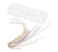 Cabilock 12 Styles Mini Metal Nail Chains Box Set Assorted Diy Nail Art Accessories for Manicure Decoration Silver and Gold Jewellery Chains for Party and Festival