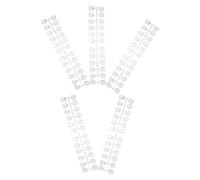 Cabilock 120pcs Clear Nail Color Sample Display Tips with Flat Solid Base Transparent Nail Art Palette for Salon and DIY Manicure for Professionals and Home Use