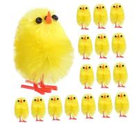 Cabilock 120pcs Easter Chick Decoration Fake Chicks Tiny Fuzzy Chickens Chicken Craft Mini Fluffy Party Decorations Little Animal Yellow Chemical Fiber and Plastic