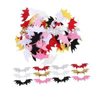 Cabilock 120pcs Halloween Devil Wing Hair Horns Accessories for DIY Crafts Lightweight Bat Wings for Hair Clips Doll Decorations Hat Embellishments Compact Design for Creative Holiday