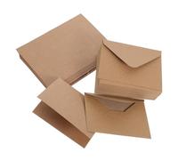 Cabilock 120pcs Kraft Brown Envelope and Blank Invitation Card Set with 60 Envelopes and 60 DIY Wedding Postcards for Holiday and Business Stationery Use