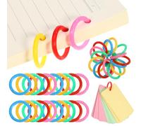Cabilock 120pcs Plastic Binder Book Rings with Effortless Operation and Universally Adaptable Design, for Revision Books, Loose Leaf Binders, and Crafts