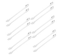 Cabilock 12pcs 22cm Stainless Steel Lab Mixing Spatulas Double-ended Sampling Spoons Metal Laboratory Stirring Tools for Scientific Experiments and Classroom Use