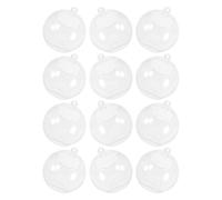 Cabilock 12pcs Acrylic Christmas Hanging Decor Clear Fillable Plastic Hanging Globe Orbs 9cm Diameter for Air Plant Terrarium Wedding Holiday Home Decor
