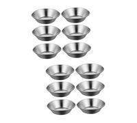 Cabilock 12pcs Aluminium Alloy Muffin Mold for Egg Tarts Reusable Kitchen Cake Smooth Surface for DIY Baking and Tartlet Making