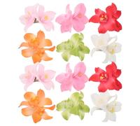 Cabilock 12pcs Artificial Flower Hair Clip Hawaiian Style Floral Hairpin Clips Realistic Artificial Floral Hair Accessories for Seaside Holiday Summer Outings