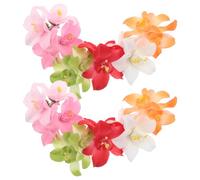 Cabilock 12pcs Artificial Flower Hair Clips Tropical Hawaiian Flower Design for Beach Hair Decorations Bohemian Clips Party and Summer Events