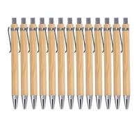 Cabilock 12pcs Back to School Bamboo Ballpoint Pens with Smooth Writing and Versatile Use, Creatively Designed Wooden Ballpoint Pen Offering Comfortable Writing Experience for Home