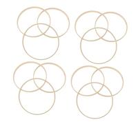 Cabilock 12pcs Bamboo Dream Catcher Rings Smooth Round Craft Hoops for DIY Handcraft Windchimes Wreaths and Mandalas Frame Making Accessories