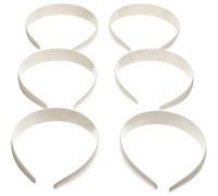Cabilock 12pcs Beige DIY Headbands Unfinished Hair Hoops for Women, Simple Stylish PC Material Hair Accessories, Convenient and Practical for Doing Sports Or Wearing A Mask