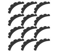 Cabilock 12pcs Black Self-adhesive Novelty Fake Mustaches and Beards for Masquerade Party, Non-woven Fabric Halloween Prop Facial Hair for Instant Dress and Cosplay Accessories