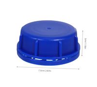 Cabilock 12pcs Blue Plastic Screw Caps with Gasket for Drum Leak Sealing Lids Reusable Drum Cap Sealing for Chemical Food Storage Buckets Compatible with Containers