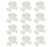 Cabilock 12pcs Carriage Shaped Candy Box Made of Acrylic with Elegant Heart Design, Easy to Transport and Store Small Items, for Halloween-themed Weddings and Birthday Party Favors