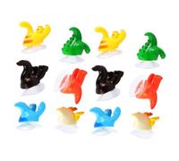 Cabilock 12pcs Cartoon Animal Tail Sucker Hooks Mixed Colors Strong Suction Keychains Towel Umbrella Hangers for Bedroom Kitchen Living Easy Install Removable