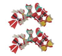 Cabilock 12pcs Christmas Hair Bows for Girls Bow Hairpins Holiday Hair Clips Glitter for Party Decorations Festive Gatherings