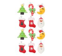 Cabilock 12pcs Christmas Ornaments Lovely Adornment DIY Jewelry Making Materials Christmas Bauble Necklace Xmas Ornaments for DIY Necklace Decor