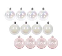Cabilock 12pcs Christmas Ornaments Shimmering Xmas Tree Hanging Decorations Gradient Colors Each Transparent for Festive Holiday Decor