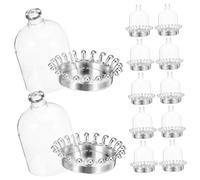 Cabilock 12pcs Clear Mini Candy Boxes with Lids Reusable European Style Plastic Treat Containers for Wedding Birthday Shower Party Decorations and Favor Storage