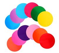 Cabilock 12pcs Colorful PVC Reusable Dry Erase Circles Sticky Labels for Drawing Teaching Home Classroom Walls Safe Non-Toxic Sturdy Self-Adhesive Decals
