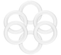 Cabilock 12pcs DIY Foam Wreath Base Rings 14.5x2.5cm Polystyrene Craft Circles White Foam Donut Shapes for Christmas Floral Projects and Home Decoration