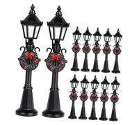 Cabilock 12pcs Dollhouse Miniature Post Lights Scale Street Lamp Model Outdoor Scene Miniature Path Lights for Christmas Village Diy