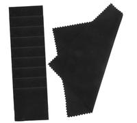 Cabilock 12pcs Double-Sided Microfiber Cleaning Cloths for Musical Instruments, Guitar Cleaner and Violin Polishing Cloths, Black Fast Fret String Cleaner Suitable for Piano and Bass