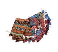 Cabilock 12pcs Ethnic Style Cotton Linen Drawstring Bag for Jewelry and Small Items, Secure Storage with Distinctive Cultural Elegance, for Home Decor and Storage Solutions, 14x10cm Sachets