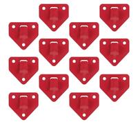 Cabilock 12pcs Fire Extinguisher Wall Hangers Mounting Brackets Iron Sturdy Stable Red Unique Shape Special Design Fine Craftsmanship for Wall Use